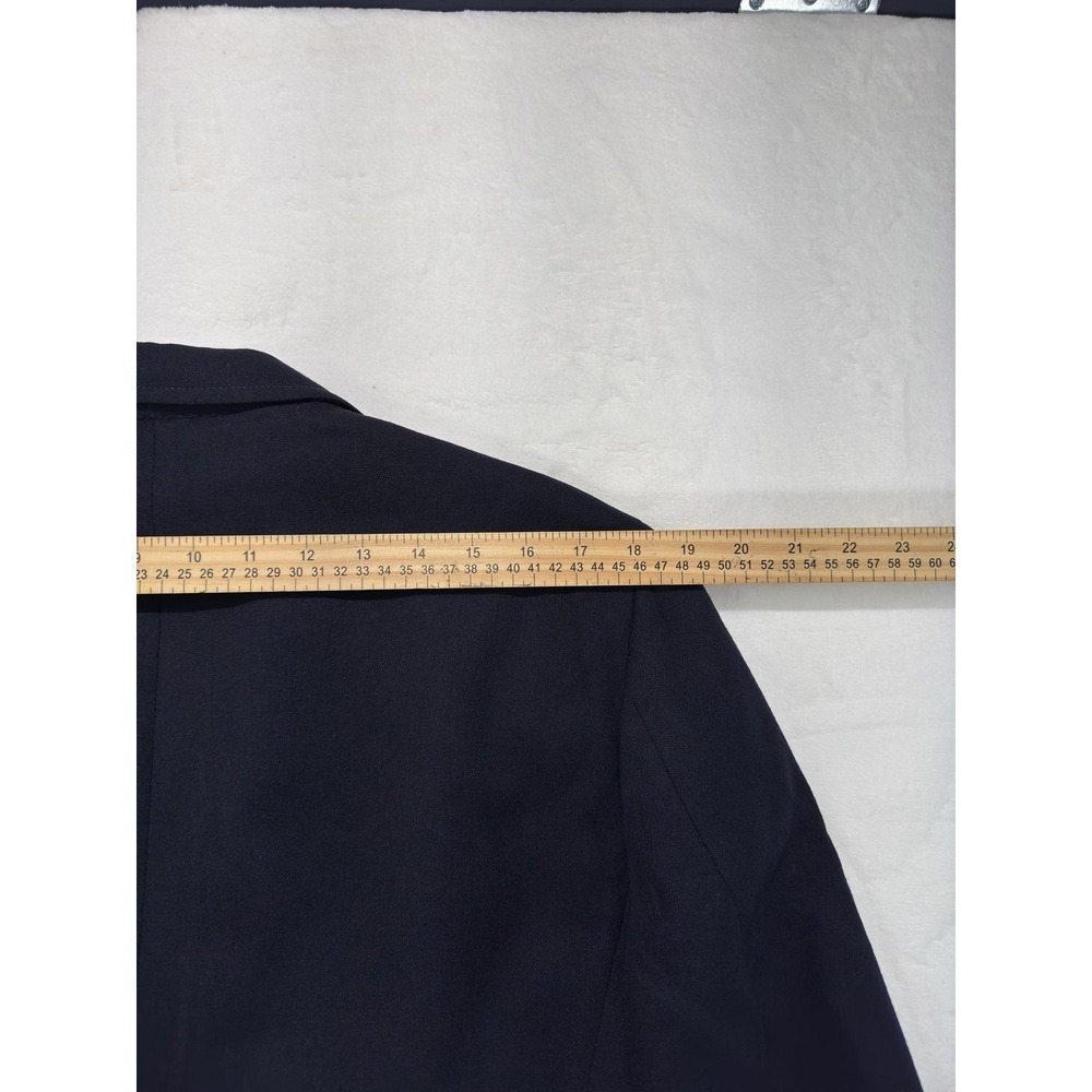Vintage Brooks Brothers Blazer Mens 44 Blue Wool 346 Gold Buttons Patch Pockets - Picture 14 of 15
